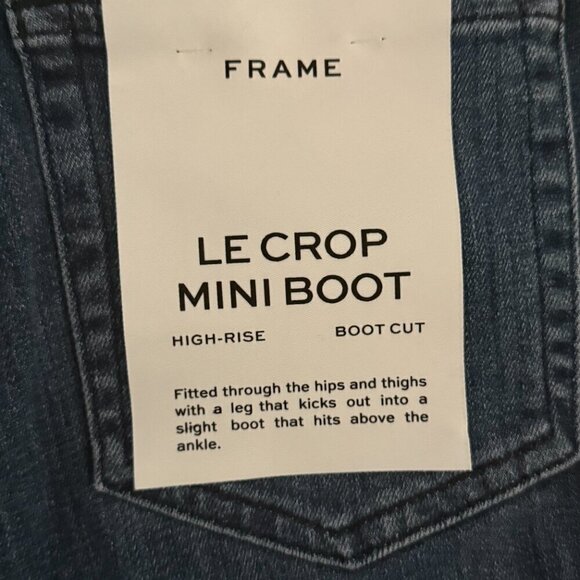 NWT Frame Le Crop Mini Boot High Rise Jeans Size 25 Boot Cut - Picture 3 of 5